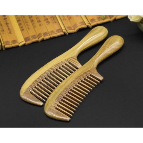 Sandalwood hairbrush - 16 teeth round handle buy in online store