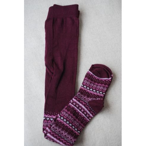 Merino wool tights 110-116 ornament buy in online store