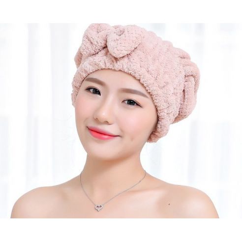 Towel-hat for drying of soft microfiber hair buy in online store