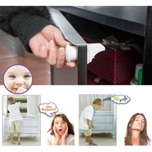 Internal magnetic lock on drawers from children Fabe - Packaging 4pcs buy in online store