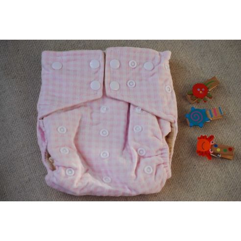 Reusable diaper on cotton buttons with double rubber band buy in online store