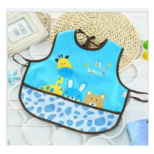 Cotton slotman apron with pocket - Blue animals buy in online store