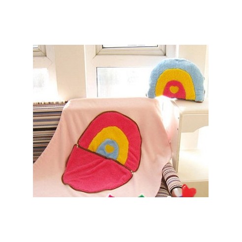 Warm blanket and pillow, 2 in 1 - Rainbow buy in online store